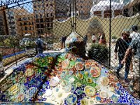 Casa Batllo  Gaudi designed house.  Back patio.