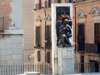 Memorial for victims of anarchist attack  Anarchist Mateu Morral Roco attempted to assassinate King Alfonso XIII and bride on their wedding day.  Killed at least 15 people with a thrown bomb but not the royal couple.