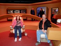 Anna and Kevin on the bridge at The Starfleet Academy Experience : Kevin Stenson