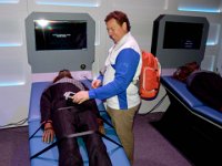 Dr. Schreck checking a Klingon : Steve Schreck