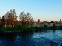 Oreshek Fortress or Shlisselburg  Originally built in 1323 to guard the northern approach to Novgorod and access to the Baltic.  Rebuilt in stone in 1352 and updated many times.  On board Viking Akun