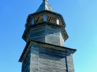 Bell tower on Kizhi island  Rebuilt in 1865 at a height of 98 feet. : Craig Stenson