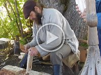 Shingle making on Kizhi island