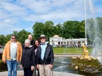 Stenson family by Samson fountain at Peterhof palace : Kevin Stenson, Anna Stenson, Gary Stenson, Rita Stenson, Craig Stenson